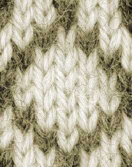 green and white knit